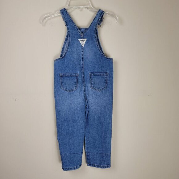 OshKosh B'gosh Blue Denim Overalls Size 3T Cute Casual - Picture 4 of 11